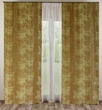 Комплект штор жаккард Золото 150*270 (2)+тюль 200*270 (1)+/-2%
