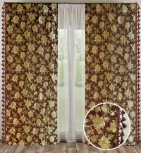 Комплект штор жаккард с бахромой Городской романс 150*270 (2)+тюль 200*270 (1) +/-2%