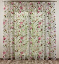 Тюль Краски лета Розовые цветы 300*270 +/-3%
