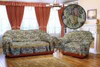 Комплект дивандек с юбкой люрикс 150*200 (70*140-2 шт.) +/- 2%