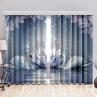 Комплект шторы Лебеди 150*270 (2)