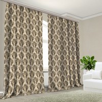 Комплект штор жаккард Листик серебро 150*270 (2)+/-3%