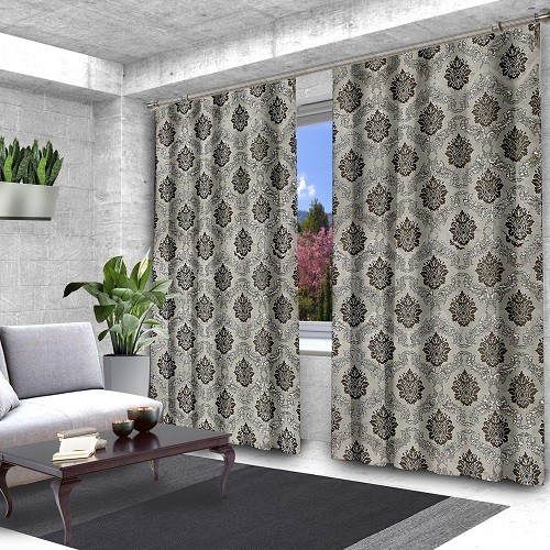 Комплект штор жаккард Богема серая 150*270 (2)+/-3%