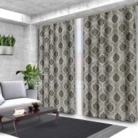 Комплект штор жаккард Богема серая 150*270 (2)+тюль 200*270 (1) +/-5%