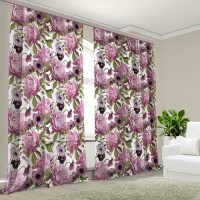 Комплект тюль Розовые пионы 150*270 (2) +/-2%