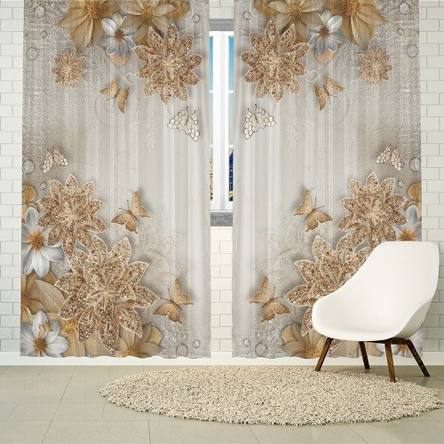 Комплект штор Золотой мираж 150*270 (2) +/- 2%