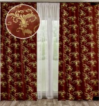 Комплект штор жаккард 15029-1 150*270 (2)+тюль 200*270 (1) в подарок +/-2%