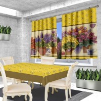 Комплект штор Цветочная  печать 150*150 (2)