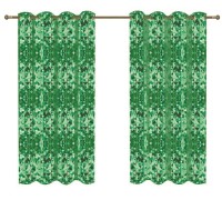 Комплект штор, Розовая фантазия-2 (зеленый), печать 150*270