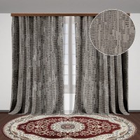 Комплект штор жаккард Рептилия шоколад 150*270 (2)+/-5%