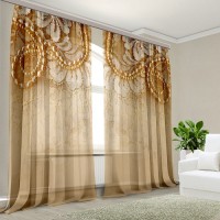Комплект тюль Дентелле голд 150*270 (2)
