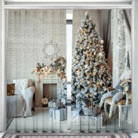 Комплект фотоштор Новогодняя эстетика 145*270 (2шт) +/-3%