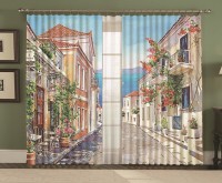 Комплект тюль Акварельная улица 150*270 (2)
