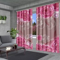 Комплект штор блекаут Розы в графике 150*260 (2) +/- 3%