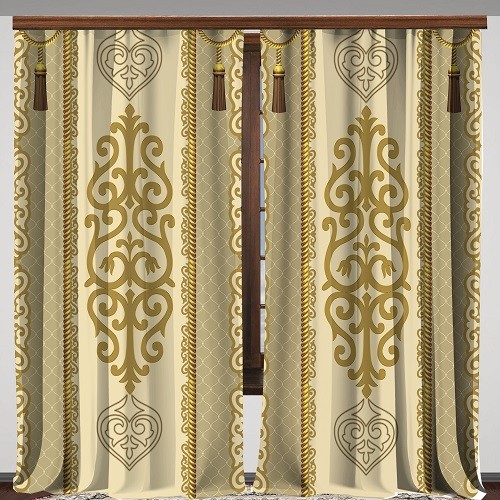 Комплект фотоштор Саяра беж 145*260 (2) +/-3%
