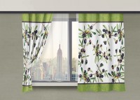 Комплект шторы, Оливи  150*150 (2) + тюль 150*150 (2)