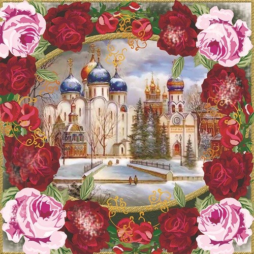 Подушка Розы (1шт) 45*45 +/- 2%
